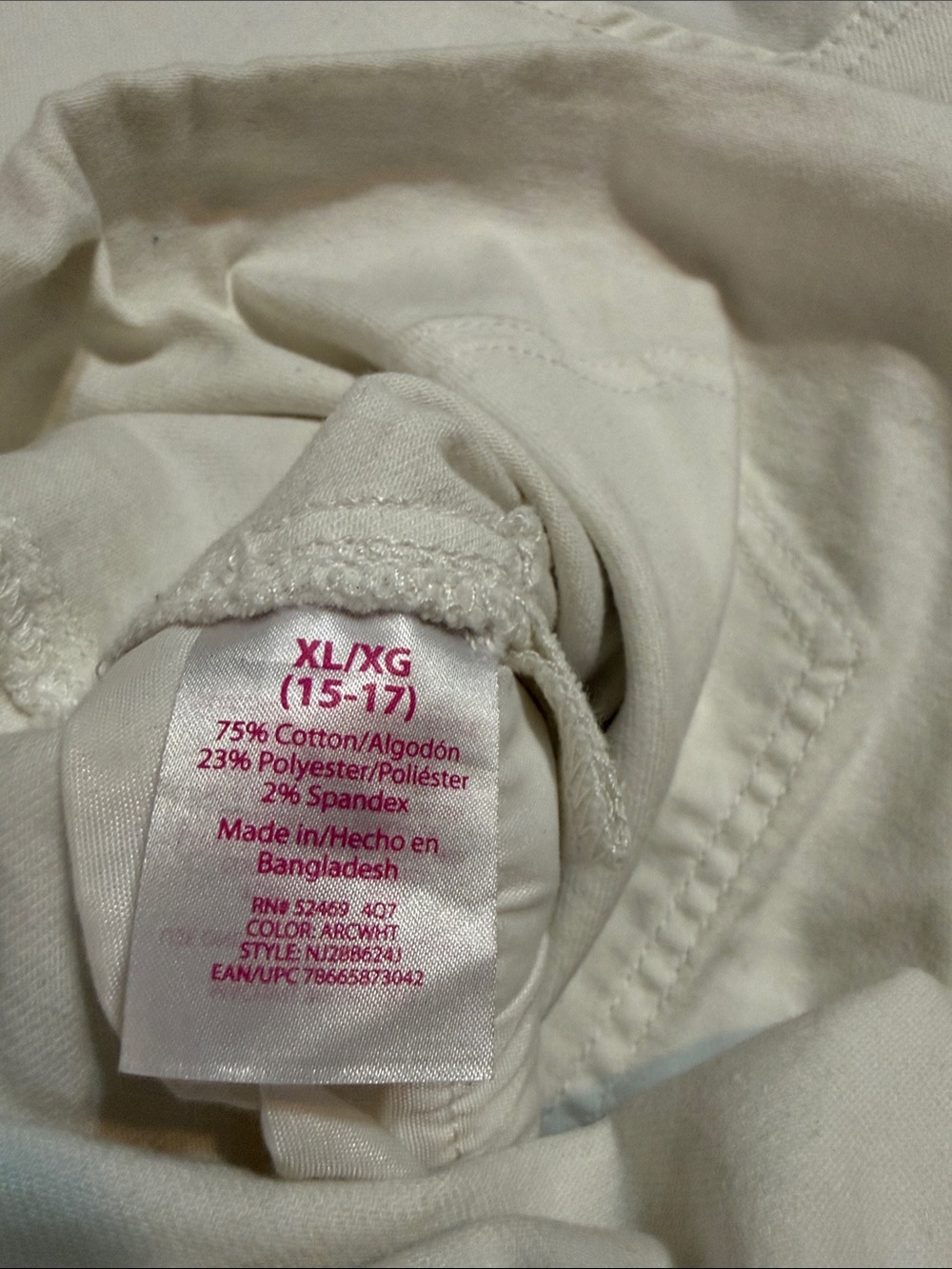 No Boundaries White Denim Short Overalls - Size XL (15-17) - EUC - Picture 11 of 13
